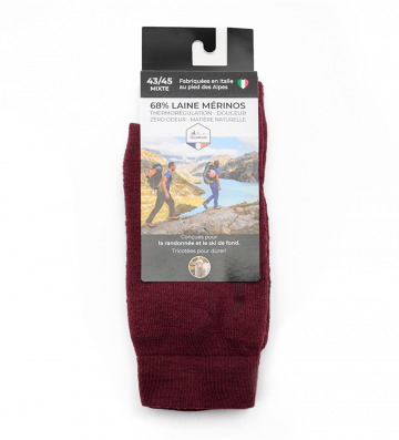 CHAUSSETTES LAINE MERINOS CHAUDE
