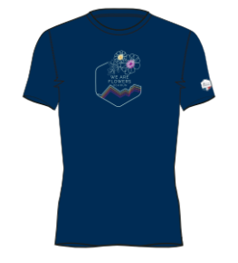 T-SHIRT LAINE MERINOS 145 W  BLEU