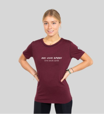 copy of T-SHIRT  LAINE MERINOS 145 W BORDEAUX