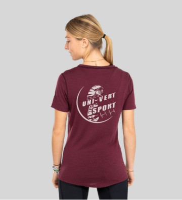 copy of T-SHIRT  LAINE MERINOS 145 W BORDEAUX