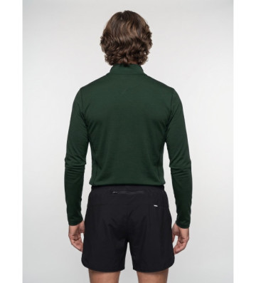 Base layer demi zip laine mérinos homme 240H vert Forest  - OGARUN