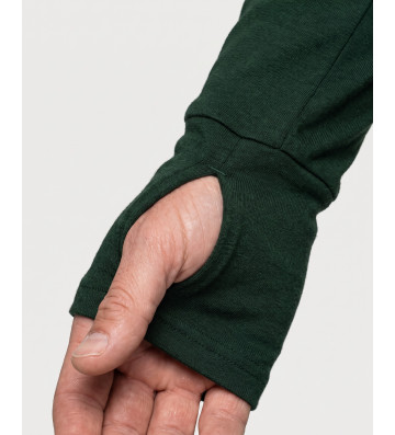 Base layer demi zip laine mérinos homme 240H vert Forest  - OGARUN