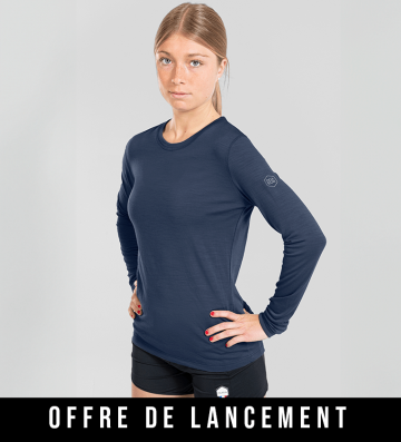 BASE LAYER LAINE MERINOS 145 W BLEU